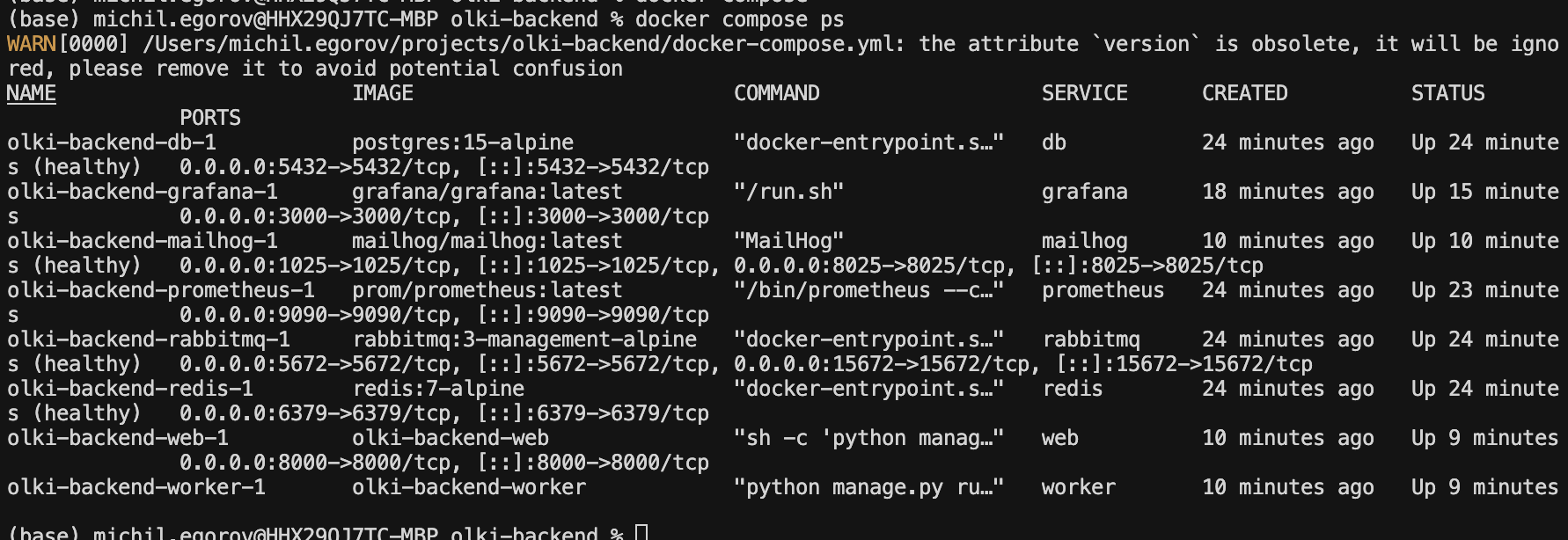 Docker Compose Services